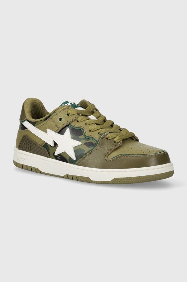 A Bathing Ape Kožne tenisice A Bathing Ape Bape Sk8 Sta #4 M1 boja: zelena, 1J30191026
