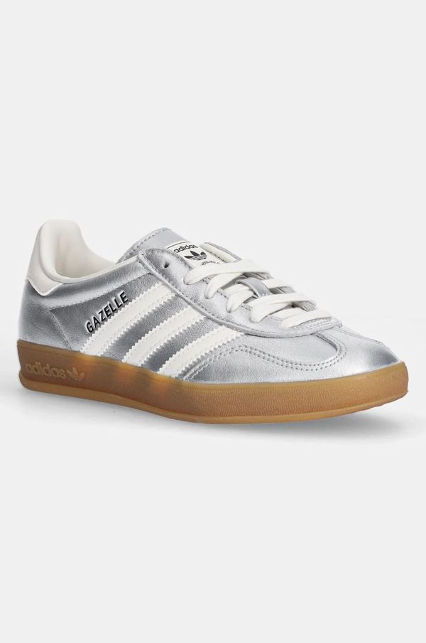 adidas Originals Kožne tenisice adidas Originals Gazelle Indoor boja: srebrna, JR1206