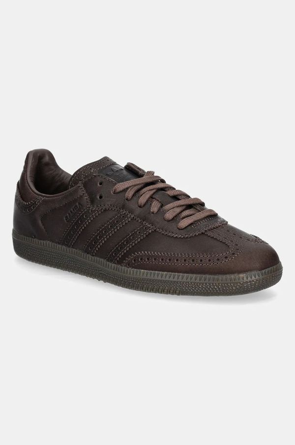 adidas Originals Kožne tenisice adidas Originals Samba OG boja: smeđa, JI3231