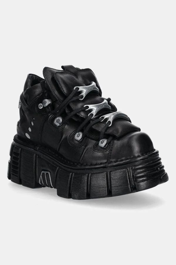 New Rock Kožne tenisice New Rock Itali Negro + Nomada Negro + Tower Negro Lateral boja: crna, M-106-C66