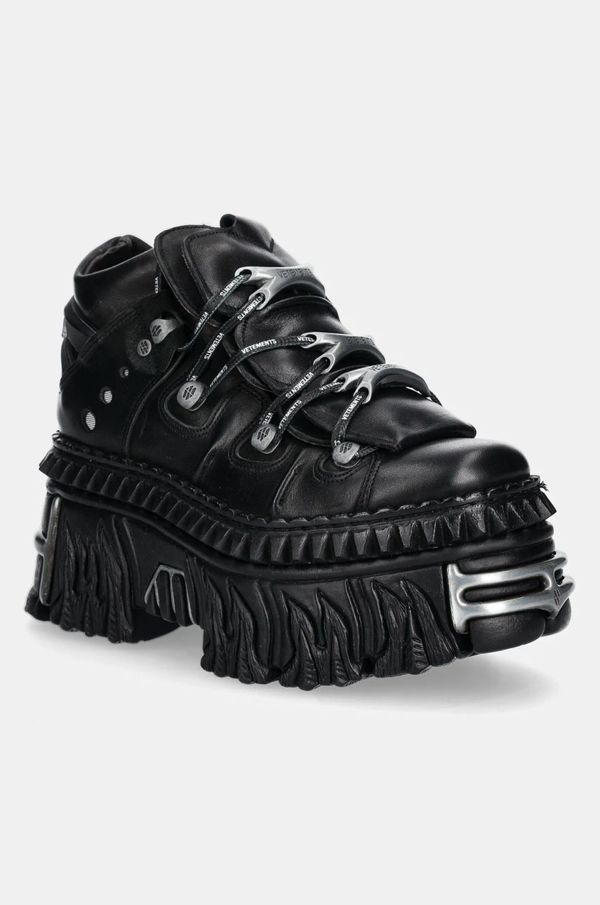 Vetements Kožne tenisice VETEMENTS Fire Platform boja: crna, UA66SN100B