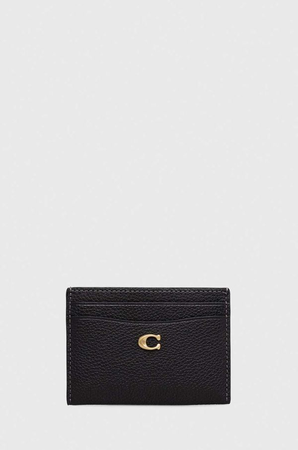Coach Kožni etui za kartice Coach Essential Card Case boja: crna
