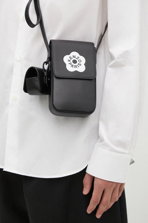Kenzo Kožni etui za mobitel Kenzo Phone Holder On Strap boja: crna, FE68PM838L42.99
