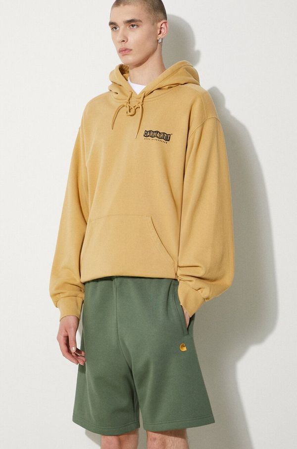 Carhartt WIP Kratke hlače Carhartt WIP Chase Sweat Short za muškarce, boja: zelena, I033669.29YXX