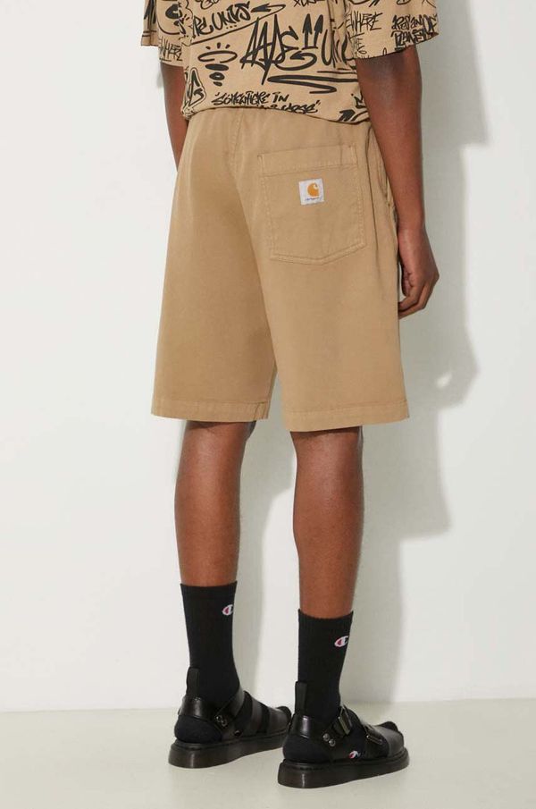 Carhartt WIP Kratke hlače Carhartt WIP Floyde Short za muškarce, boja: bež, I033587.8YGD