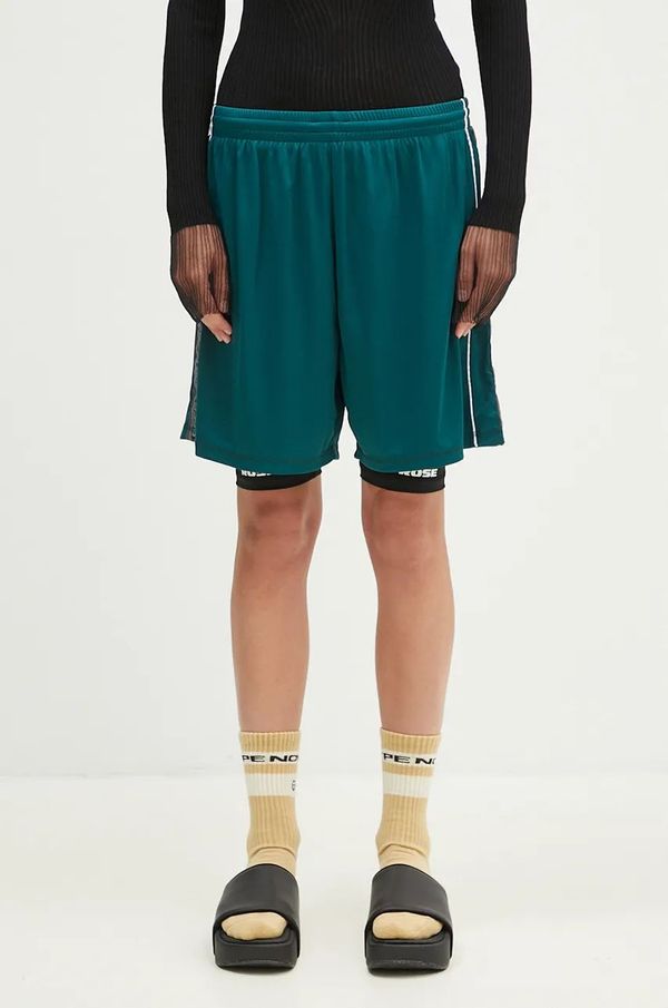 Martine Rose Kratke hlače Martine Rose Double Football Shorts boja: zelena, s aplikacijom, 159JT01400