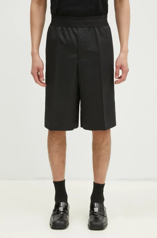 Helmut Lang Kratke hlače s dodatkom vune Sisley Lwb Car Short.Tonal boja: crna, O10HM205