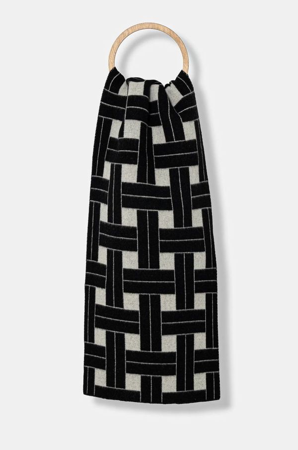 Kenzo Kratki vuneni šal Kenzo Large Reversible Scarf boja: crna, s uzorkom, FE68EU013JEB.02