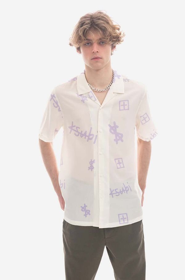 KSUBI Košulja KSUBI za muškarce, boja: bijela, regular, MPS23SH001-white