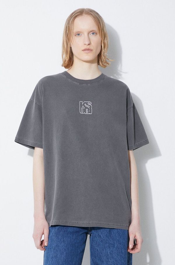 KSUBI Pamučna majica KSUBI Stacked Oh G Ss Tee Charcoal za žene, boja: siva, WSP24TE006