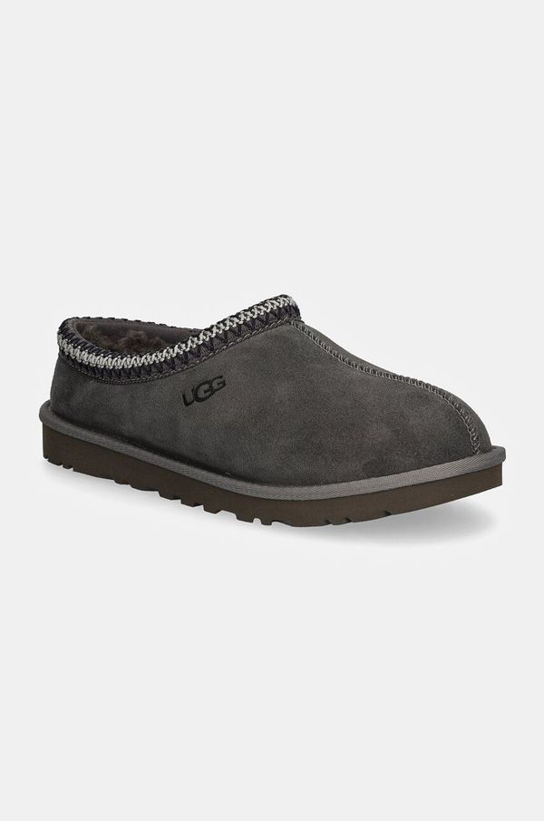 Ugg Kućne papuče od brušene kože UGG Tasman boja: siva, 5950-DGRY