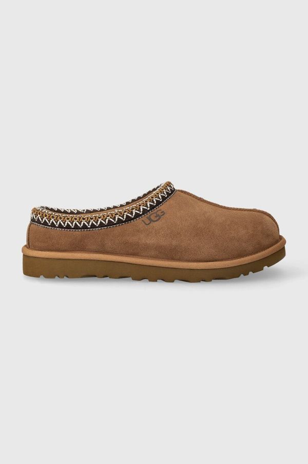 Ugg Kućne papuče od brušene kože UGG Tasman boja: smeđa, 5950