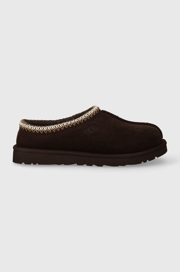 Ugg Kućne papuče od brušene kože UGG Tasman boja: smeđa, 5950