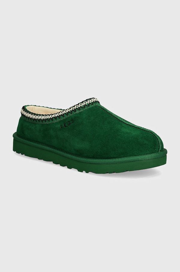 Ugg Kućne papuče od brušene kože UGG Tasman boja: zelena, 5950-MNS