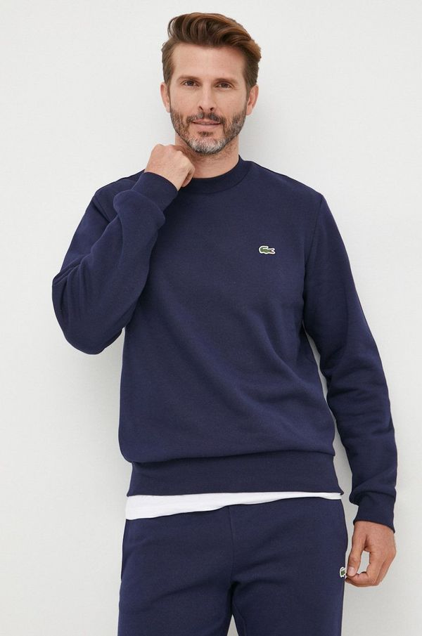 Lacoste Dukserica Lacoste za muškarce, boja: tamno plava, glatka, SH9608-132
