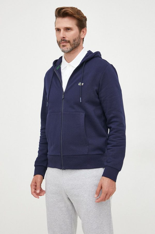 Lacoste Dukserica Lacoste za muškarce, boja: tamno plava, s kapuljačom, glatka