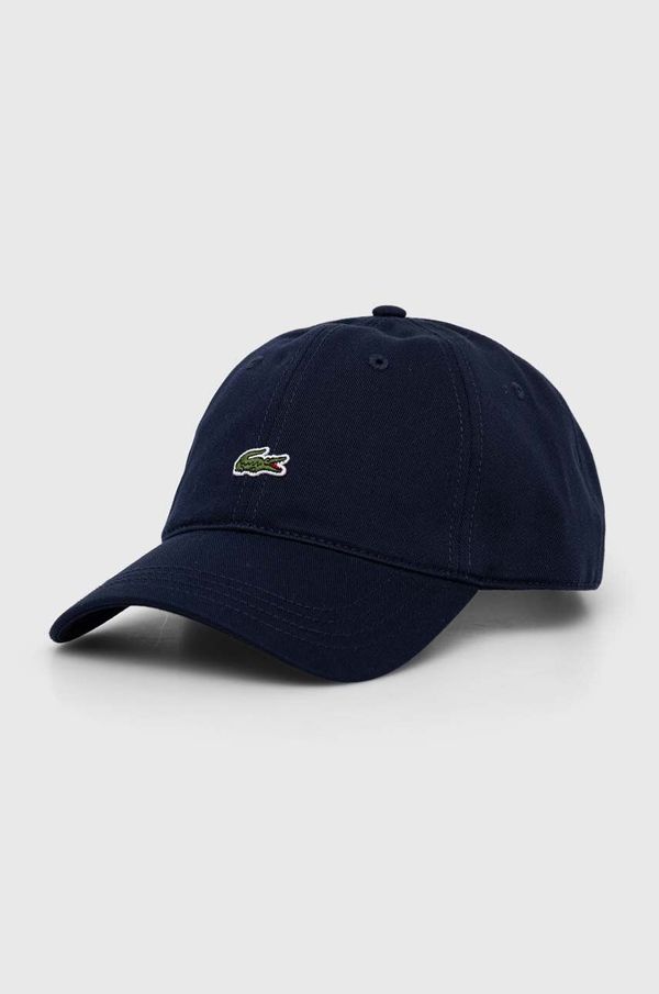 Lacoste Pamučna kapa sa šiltom Lacoste boja: tamno plava, s aplikacijom, RK0491-031