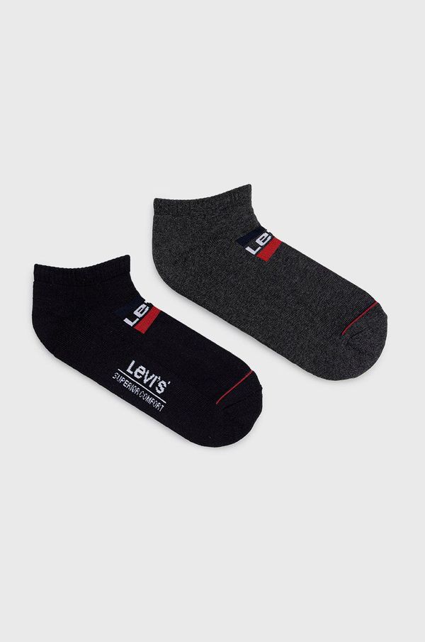 Levi's Čarape Levi's (2-pack) za muškarce, boja: crna, 37157.0766-midgreybla