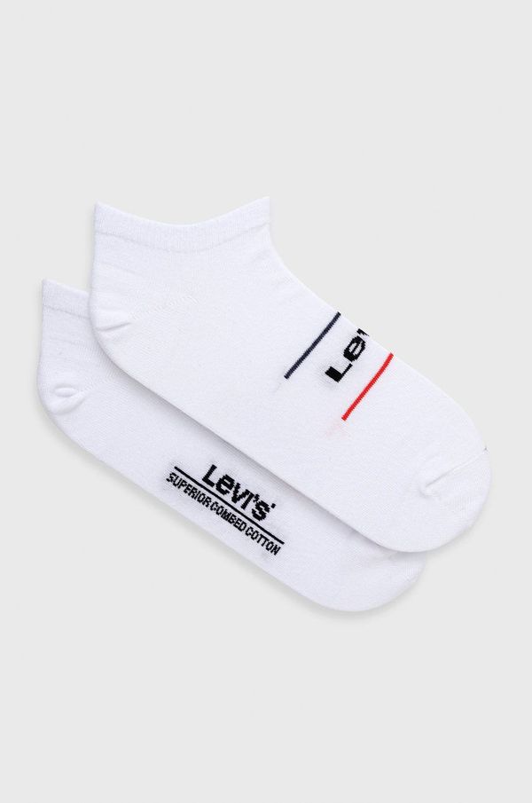 Levi's Čarape Levi's boja: bijela, 37157.0644-whitebluer