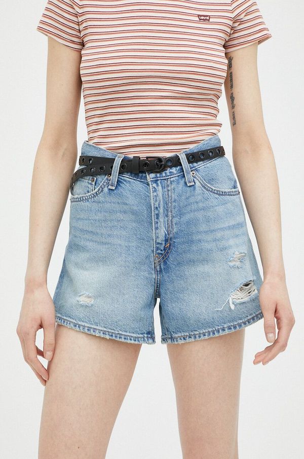Levi's Traper kratke hlače Levi's za žene, glatki materijal, visoki struk, A4695.0001-LightIndig