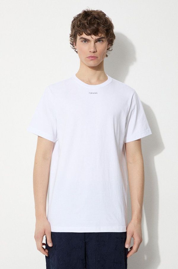 Maharishi Pamučna majica Maharishi Micro Maharishi za muškarce, boja: bijela, bez uzorka, 1307.WHITE