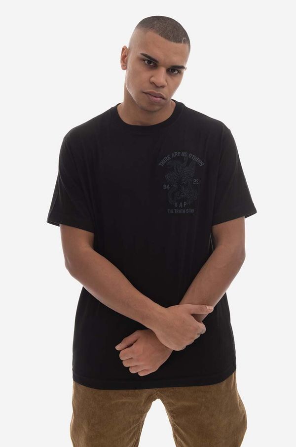 Maharishi Pamučna majica Maharishi U.A.P. Embroidered T-shirt Organic Cotton Jerse boja: crna, glatki model, 4093.BLACK-BLACK
