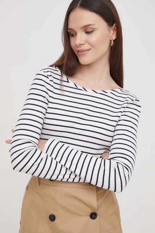 Barbour Majica dugih rukava Barbour za žene, boja: bijela, otvorena leđa, LML0856