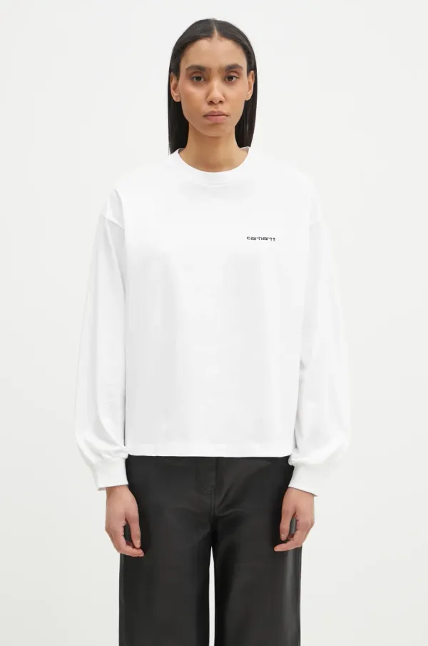 Carhartt WIP Majica dugih rukava Carhartt WIP Longsleeve Grayson za žene, boja: bijela, I034378.00AXX