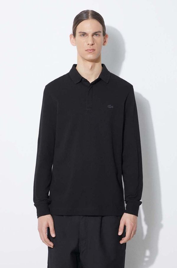 Lacoste Majica dugih rukava Lacoste za muškarce, boja: crna, bez uzorka, PH2481