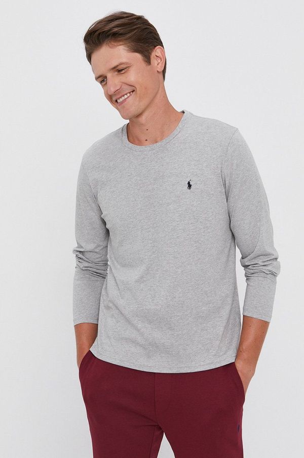 Polo Ralph Lauren Majica dugih rukava Polo Ralph Lauren za muškarce, boja: siva, 714844759003