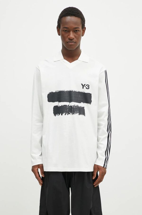 Y-3 Majica dugih rukava Y-3 Graphic Longsleeve Tee za muškarce, boja: bijela, s tiskom, JM3233