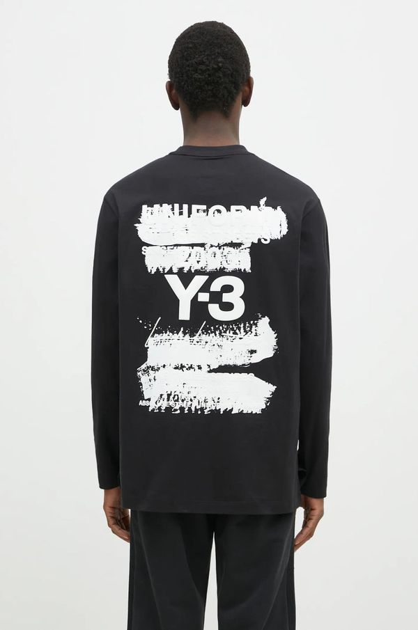 Y-3 Majica dugih rukava Y-3 Graphic Longsleeve Tee za muškarce, boja: crna, s tiskom, JN4880