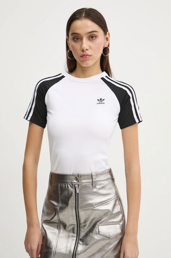 adidas Originals Majica kratkih rukava adidas Originals 3S SLIM TEE za žene, boja: bijela, JD0834
