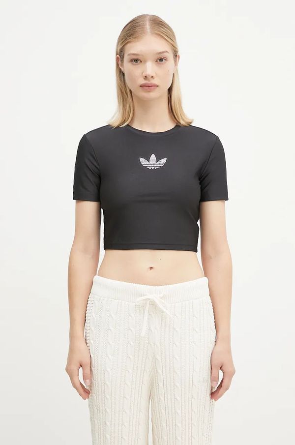 adidas Originals Majica kratkih rukava adidas Originals Bling Tee za žene, boja: crna, IW5681