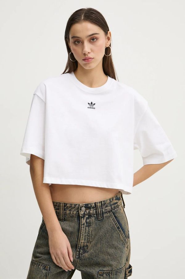 adidas Originals Majica kratkih rukava adidas Originals Essential za žene, boja: bijela, JJ3385