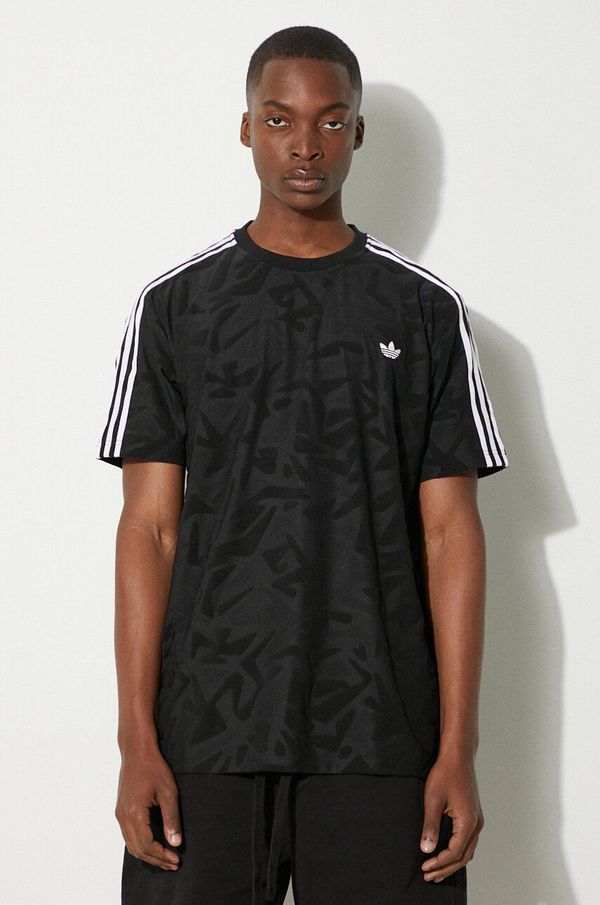 adidas Originals Majica kratkih rukava adidas Originals Premium Jersey za muškarce, boja: crna, s uzorkom, IZ4858