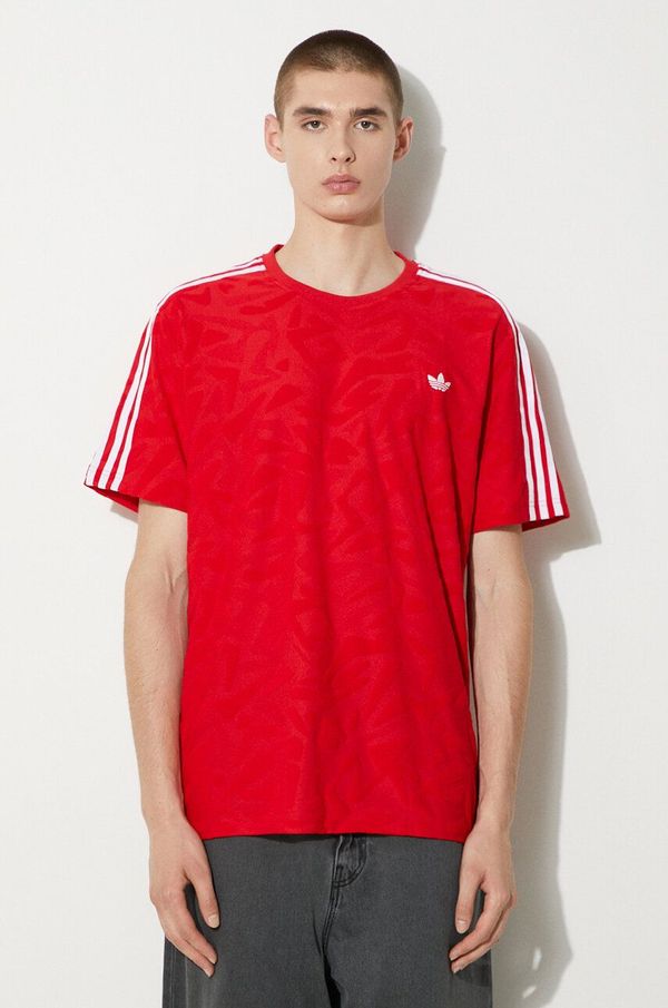 adidas Originals Majica kratkih rukava adidas Originals Premium Jersey za muškarce, boja: crvena, s uzorkom, IX7349