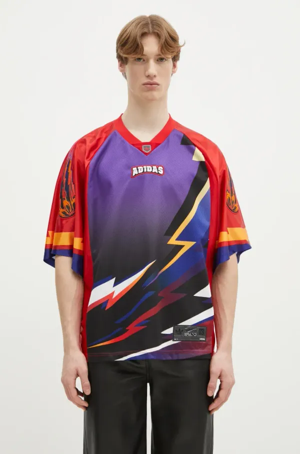 adidas Originals Majica kratkih rukava adidas Originals TEAM JERSEY za muškarce, boja: crvena, s uzorkom, KB0307