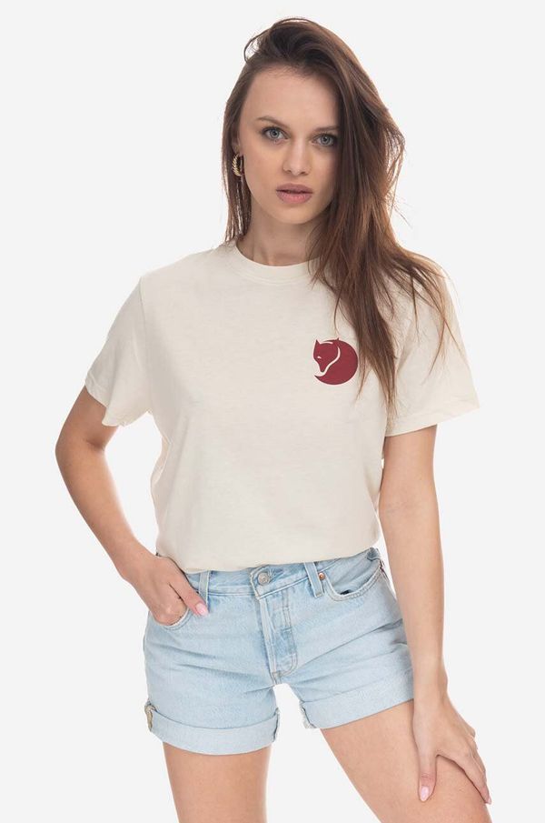 Fjallraven Majica kratkih rukava Fjallraven boja: bež, glatki model, F87153.113-113
