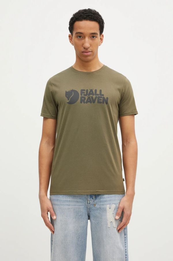 Fjallraven Majica kratkih rukava Fjallraven Fjällräven Logo T-shirt M za muškarce, boja: zelena, s uzorkom, F87310.625