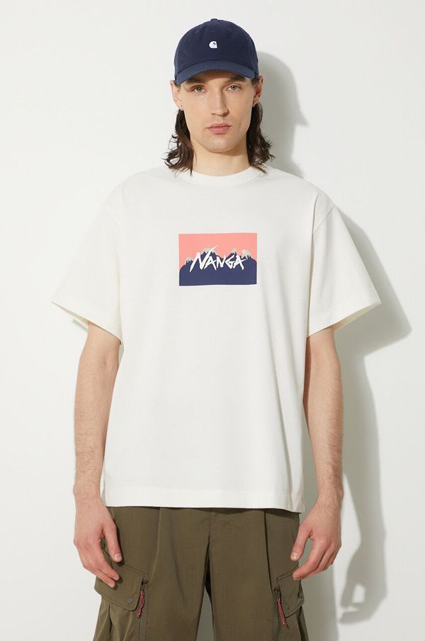 Nanga Majica kratkih rukava Nanga Nanga × Jerry Ukai Eco Hybrid Nanga Logo Tee za muškarce, boja: bijela, s tiskom, NW2411.1G805.C