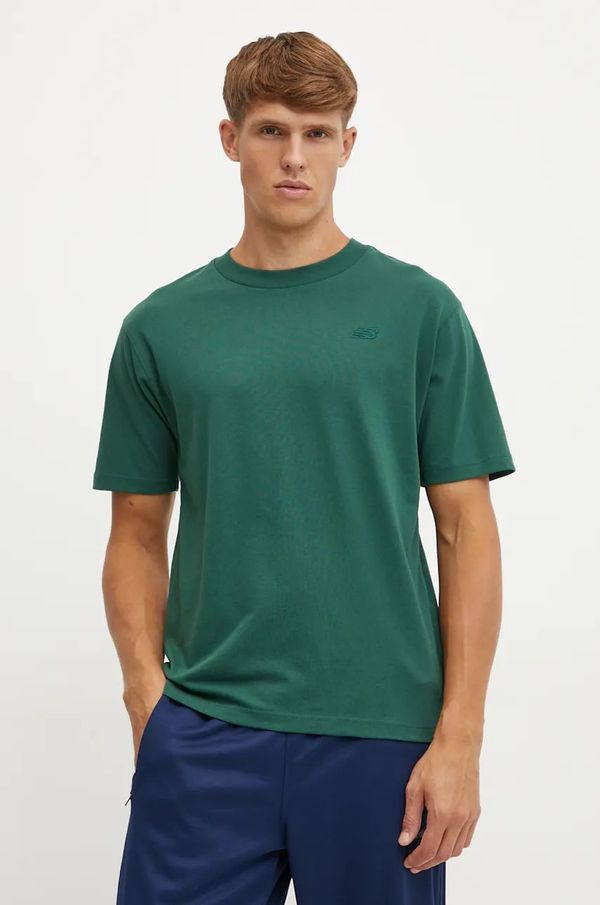 New Balance Majica kratkih rukava New Balance za muškarce, boja: zelena, bez uzorka, MT41533NWG
