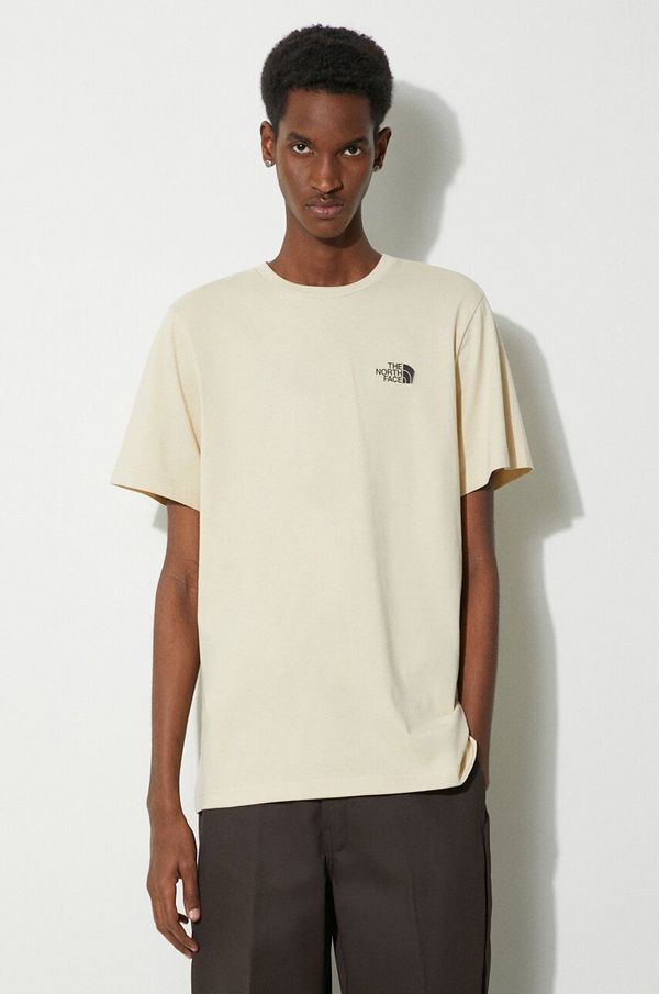 The North Face Majica kratkih rukava The North Face M S/S Simple Dome Tee za muškarce, boja: bež, s tiskom, NF0A87NG3X41