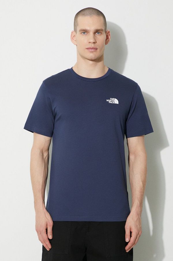 The North Face Majica kratkih rukava The North Face M S/S Simple Dome Tee za muškarce, boja: tamno plava, s tiskom, NF0A87NG8K21