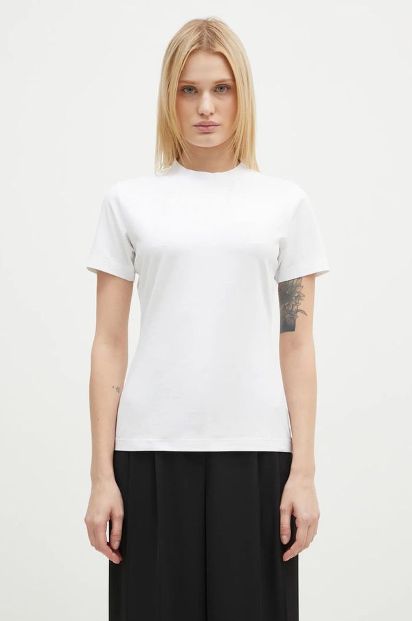 Vetements Majica kratkih rukava VETEMENTS Embroidered Logo Fitted Hourglass za žene, boja: bijela, WA66TR630W