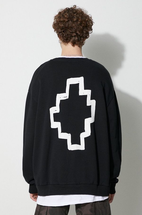 Marcelo Burlon Pamučna dukserica Marcelo Burlon Tempera za muškarce, boja: crna, s tiskom