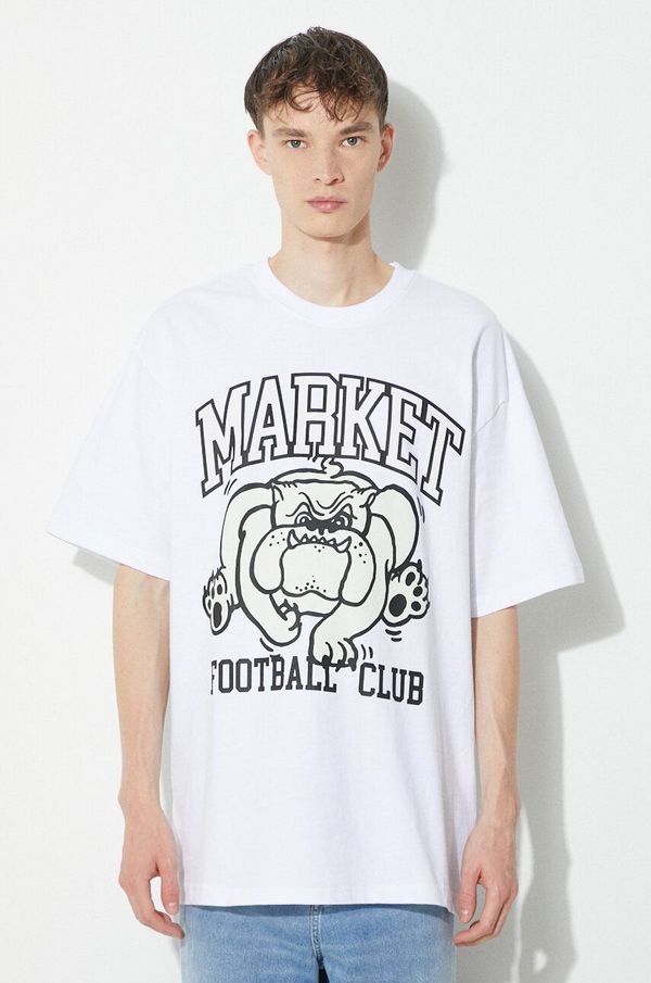 Market Pamučna majica Market Offensive Line Uv T-Shirt za muškarce, boja: bijela, s tiskom, 399001776