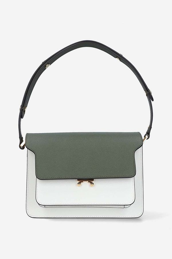 Marni Kožna torba Marni boja: zelena, SBMPS01U75.LV520.Z584N-green