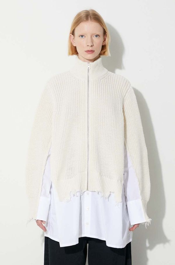 MM6 Maison Margiela Kardigan s primjesom vune MM6 Maison Margiela Cardigan boja: crvena, S62HP0009