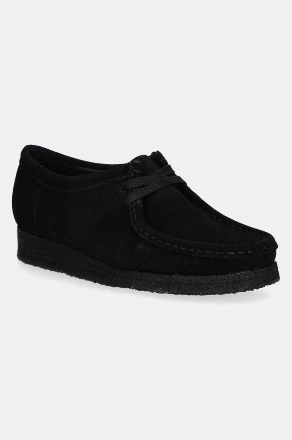 Clarks Originals Mokasinke od brušene kože Clarks Originals za žene, boja: crna, ravni potplat